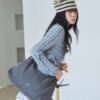 OTZ X EUNBIN MORI-CHECK BIG HOBO SHOULDER BAG