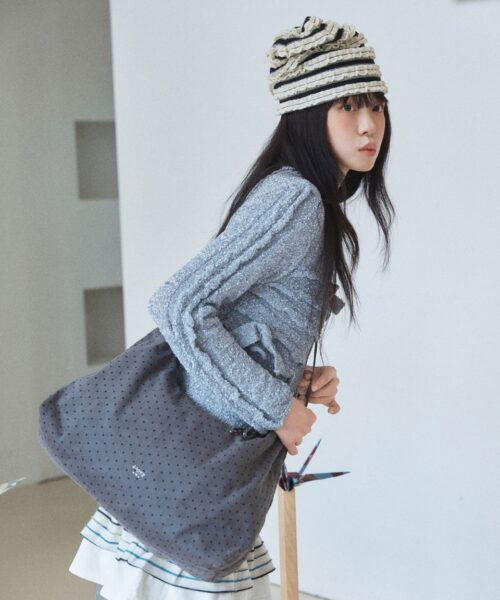OTZ X EUNBIN MORI-CHECK BIG HOBO SHOULDER BAG
