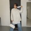 MOOD INSIDE UTILITY SINGLE BREASTED LEATHER HALF COAT-2 colors - Image 6