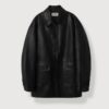 MOOD INSIDE UTILITY SINGLE BREASTED LEATHER HALF COAT-2 colors - Image 11