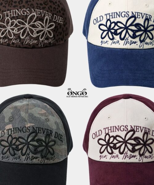 ONGO THREE FLOWER TWO-TONE CAP
